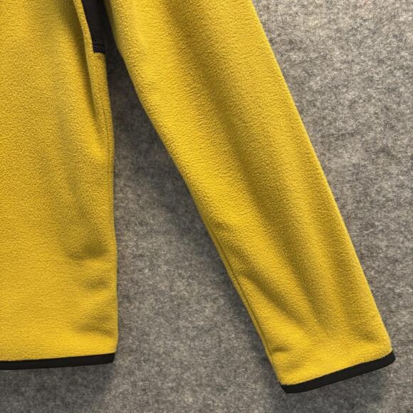 The North Face Jacket Mens Size Medium Yellow Black Full Zip Fleece Pockets - Picture 7 of 14